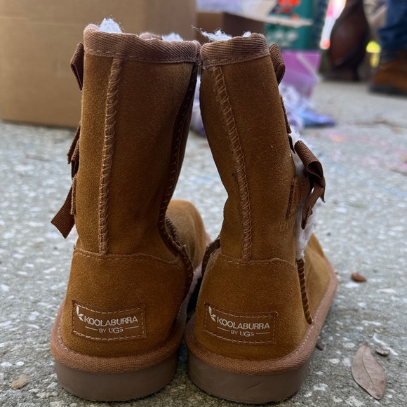 Koolaburra Tan Kids Boots - Picture 2 of 9